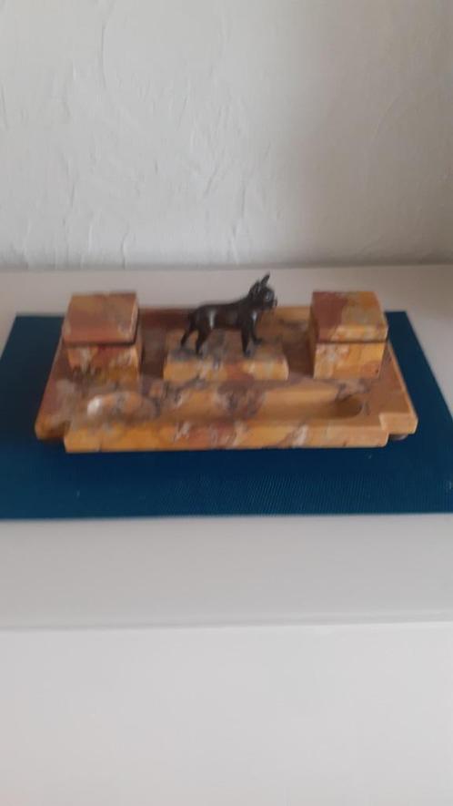 INKTPOT IN MARMER, Antiek en Kunst, Curiosa en Brocante, Ophalen of Verzenden