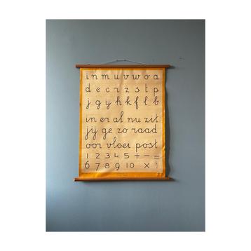 Vintage Schoolkaart - Tazelaar, Antiek en Kunst, Ophalen of Verzenden