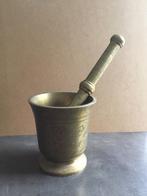 Messing vijzel en stamper, Ophalen of Verzenden