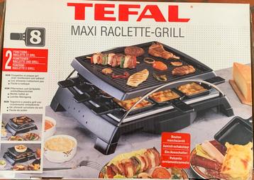 Tefal Maxi Raclette grill-8 pannetjes, antiaanbak-als nieuw beschikbaar voor biedingen