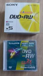 Lot DVD-RW Sony (5), Fujifilm (4) en Exel (3), Informatique & Logiciels, Disques enregistrables, Réinscriptible, Dvd, Enlèvement ou Envoi