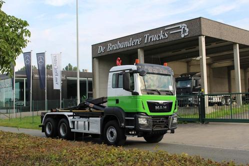 MAN TGS 33.400 6X4 - 2014 - 407.600 KM - EURO 6 - CONTAINERH, Autos, Camions, Entreprise, Achat, Radio, Attache-remorque, MAN