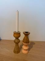 Set van 2 kandelaars, Ophalen, Zo goed als nieuw, Hout, Kandelaar
