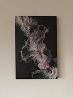 Acryl schilderij abstracte bloem , pouring blow out, Antiquités & Art, Art | Peinture | Abstraite, Enlèvement