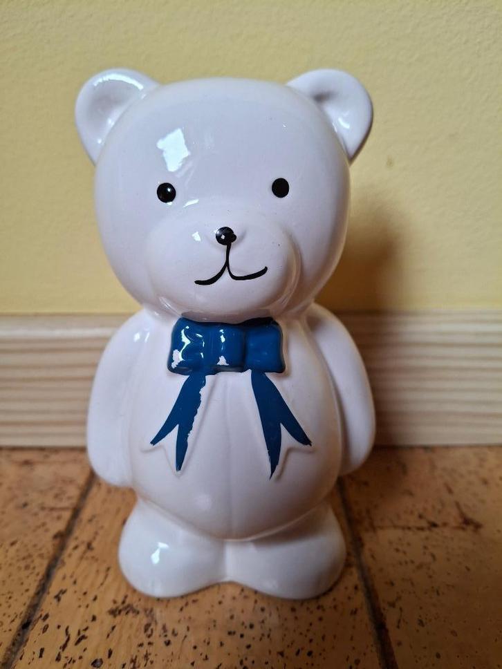 Spaarpot “Wit beertje”, Verzamelen, Spaarpotten, Gebruikt, Dier, Steen, Aardewerk of Keramiek, Ophalen of Verzenden