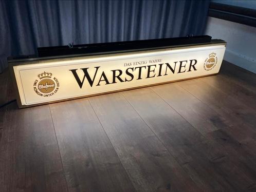 Warsteiner dubbelzijdige lichtbak reclame lamp, 128 cm!, Collections, Marques & Objets publicitaires, Utilisé, Table lumineuse ou lampe (néon)