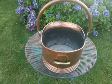 Koperen Brandhoutpot beschikbaar voor biedingen
