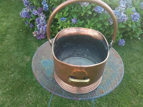 Koperen Brandhoutpot, Antiek en Kunst, Antiek | Brons en Koper, Koper, Ophalen of Verzenden