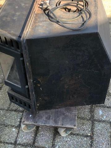 Cheminée panoramique équipée d'un ventilateur, Enlèvement, Comme neuf, Insert