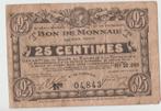 Bon de Monnaie  25 centimes oorlog bons 1917-1918  setje van, Postzegels en Munten, Ophalen of Verzenden, Bankbiljetten