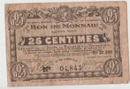 Bon de Monnaie  25 centimes oorlog bons 1917-1918  setje van, Ophalen of Verzenden, Bankbiljetten