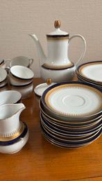 Koffie servies porselein kobalt goud, Ophalen, Gebruikt, Bord(en), Overige stijlen