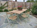 Tuinset, tafel met 6 stoelen, Tuin en Terras, Ophalen, Gebruikt, Hout, Tuinset
