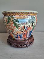 Vintage Chinese handgeschilderde porseleinen Jardiniere, Ophalen