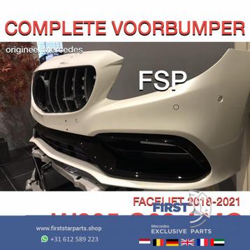 W205 FACELIFT C63 AMG VOORBUMPER + GT GRIL WIT Mercedes C Kl