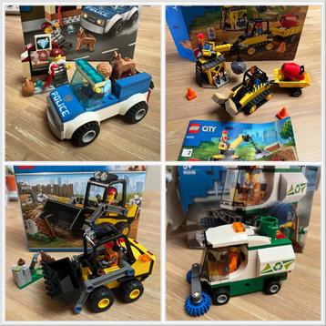 Lego City, 4 stuks met doosjes compleet 