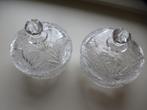 2 BONBONIERES in kristal, Ophalen of Verzenden