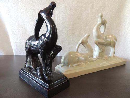 Statues Art Déco Couple d'Antilopes Charles Lemanceau, Antiquités & Art, Art | Sculptures & Bois, Enlèvement
