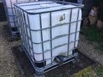 IBC container - regenton - stalen palet - adapter en kraan, Tuin en Terras, Regentonnen, Ophalen, Gebruikt, Metaal