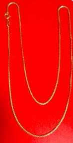 18k gouden ketting met 750 gestanste afwerking, Handtassen en Accessoires, Kettingen, Ophalen, Zo goed als nieuw, Goud, Goud