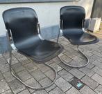 2 vintage willy rizzo leather design chairs italian design, Enlèvement