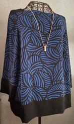 Mayerline 44 Nieuw Prachtige blouse electric blauw/zwart, Mayerline, Overige kleuren, Maat 42/44 (L), Nieuw