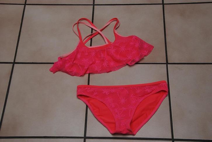 Bikini Maillot 2 pièces "C&A" rose fluo T158/164, Enfants & Bébés, Maillots de bain pour enfants, Comme neuf, Ensemble de bikini