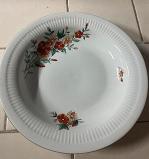 Service de vaisselle vintage à motif floral orange beschikbaar voor biedingen