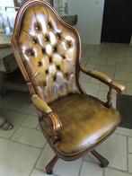 Vintage mustard Chesterfield bureaustoel, Enlèvement