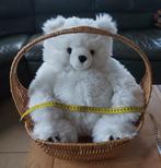 Grand ours en peluche blanc dans un panier, Enfants & Bébés, Utilisé, Enlèvement ou Envoi, Ours