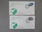 2 enveloppen Dirk Frimout Astronaut Vlucht Atlantis STS 45, Verzenden, 1980 tot heden, Zo goed als nieuw, Prent