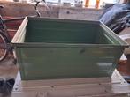 Metalen bak 48x32x21 diep met handgrepen, Huis en Inrichting, Woonaccessoires | Kisten, Ophalen, Zo goed als nieuw
