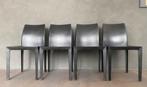 Design stoelen Poltrona frau set van 4 (prijs per stoel), Huis en Inrichting, Ophalen, Zwart, Design, Leer