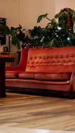 Velvet rode zetel (1m90 lang), Huis en Inrichting, Ophalen, Gebruikt, 150 tot 200 cm, Tweepersoons