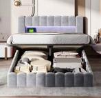 Hydraulisch tweepersoonsbed 160200 cm Nieuw- met LED, Huis en Inrichting, Slaapkamer | Bedden, Beige, 200 cm