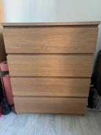 Commode Ikea Malm couleur chêne, Huis en Inrichting, Kasten | Ladekasten, 3 of 4 laden, Ophalen, Zo goed als nieuw, Eikenhout