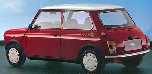 Mini FLAME RED sticker set origineel., Auto-onderdelen, Overige Auto-onderdelen, Mini, Oldtimer onderdelen, Rover, Austin, Nieuw
