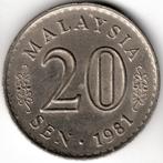 Maleisië : 20 Sen 1981  KM#4  Ref 15881, Postzegels en Munten, Munten | Azië, Ophalen of Verzenden, Zuidoost-Azië, Losse munt