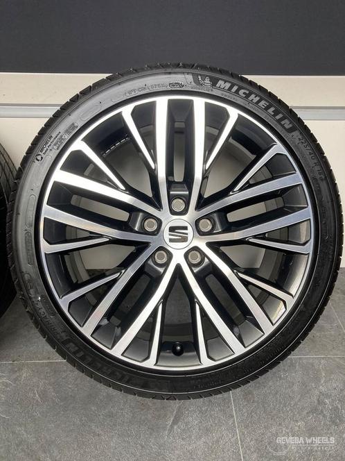18” originele Cupra Leon / Seat Leon velgen + banden 5x112, Auto-onderdelen, Banden en Velgen, Banden en Velgen, Zomerbanden, 18 inch