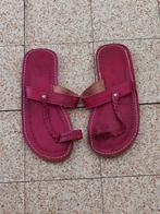 Leren sandalen maat 37, Zo goed als nieuw, Rood, Sandalen of Muiltjes, Ophalen of Verzenden