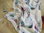 Foulard rose à motifs, Ophalen of Verzenden, Zo goed als nieuw, Sjaal