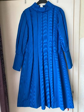 Unieke handgemaakte vintage retro blauwe jurk beschikbaar voor biedingen