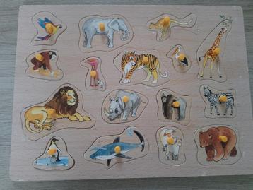 Houten puzzel legpuzzel dieren beschikbaar voor biedingen