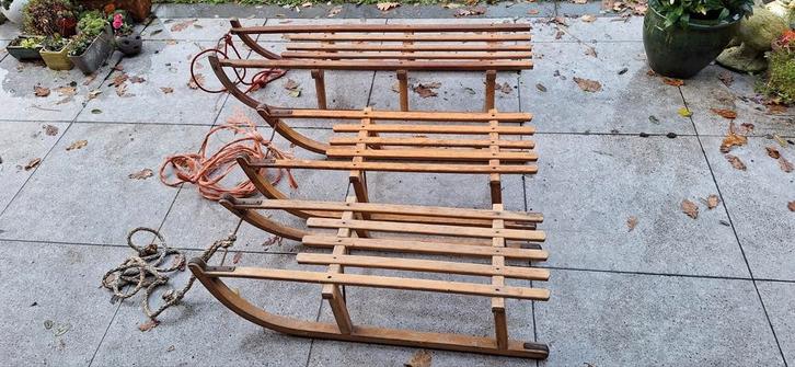Oude Davos Sleeën - 120cm & 90cm - Topkwaliteit!, Kinderen en Baby's, Speelgoed | Buiten | Actiespeelgoed, Zo goed als nieuw, Ophalen of Verzenden