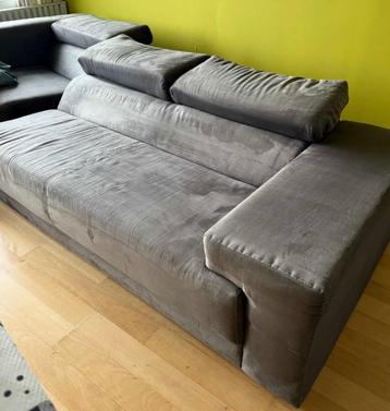 Canapé gris anthracite design beschikbaar voor biedingen