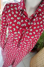 bloemen vintage dressing jurk, Rouge, Taille 38/40 (M), Porté, Sous le genou