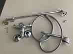 robinet de bain et pulvérisateur de douche avec accessoire, Bricolage & Construction, Enlèvement ou Envoi, Utilisé, Inox, Robinet