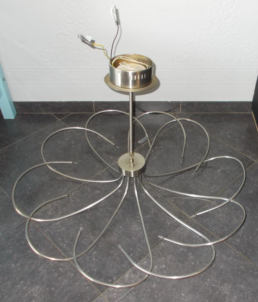 Mooie Luster met 10 Ledlampen in Nieuwstaat, Ophalen, Zo goed als nieuw, Metaal, MODERN