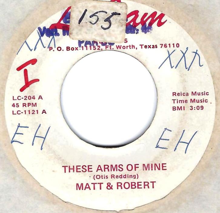 Popcorn 45: Matt & Robert – These Arms Of Mine, Cd's en Dvd's, Vinyl Singles, Gebruikt, Single, R&B en Soul, 7 inch, Ophalen of Verzenden