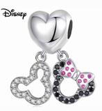 Ens de pendentifs Mickey & Minnie pr bracelet Pandora, Ophalen of Verzenden, Zilver